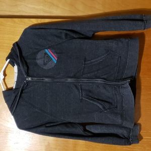 Roxy girl zip up hoodie with heart design back sweater